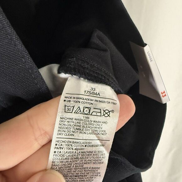 New Old Navy Shorts Men's 33 Black Loose Carpenter 9" Inseam 100% Cotton - Picture 4 of 7